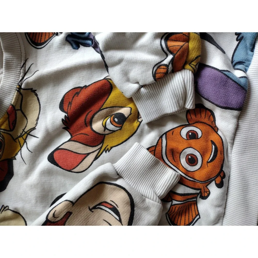 Disney 100 Years of Wonder Kids‎ Sweatshirt Mickey Nemo Stitch Woody Cream 3t/4t
